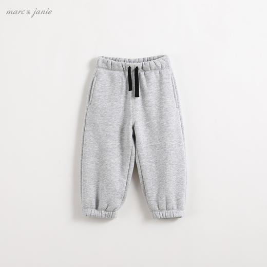 马克珍妮秋冬新款 男女童加绒休闲运动裤 儿童裤子221936 商品图0
