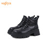 【春节不打烊】Safiya/索菲娅 商场同款2022冬季新款英伦风厚底短筒休闲百搭马丁靴女 SF24116102 商品缩略图6