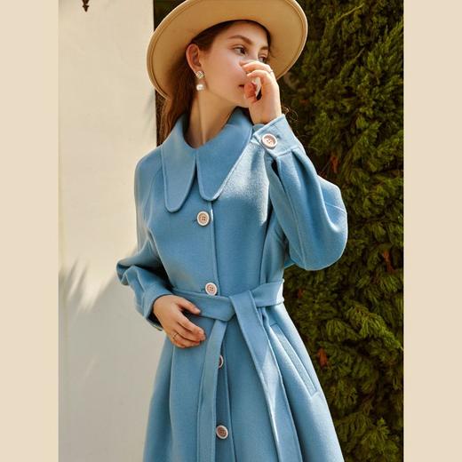 OLrain欧芮儿法式双面呢毛呢外套女春2025年新款翻领中长款大衣 商品图3