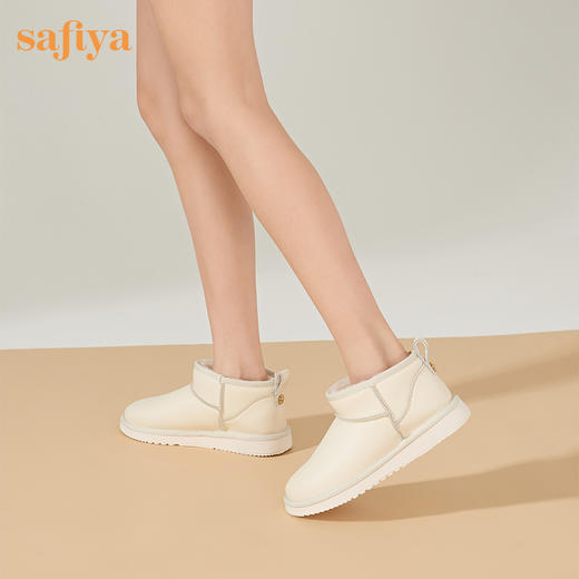 【春节不打烊】Safiya/索菲娅 2022冬季新款低帮短加厚羊毛保暖防滑雪地靴 SF2411A596 商品图10
