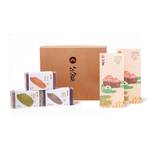 八十八倉 兴化大米1kg*2+彩米500g*3礼盒 商品图0
