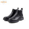 Safiya/索菲娅 2022年冬季新款法式ins风切尔西中跟厚底真皮保暖短靴 SF24116537 商品缩略图10