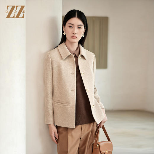 佐尔美秋季新款 简约气质百搭短中褛外套女E24ZD36 商品图1