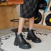 【春节不打烊】Safiya/索菲娅 商场同款2022冬季新款英伦风厚底短筒休闲百搭马丁靴女 SF24116102 商品缩略图5