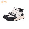 【双旦福利】Safiya/索菲娅 复古学院风2022冬季新款高帮系带拼色加绒板鞋 SF24112124 商品缩略图9