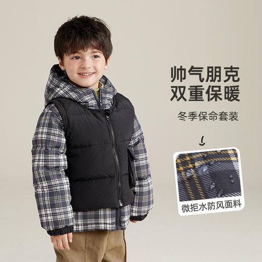 【一衣三穿 优质90白鸭绒双层填充】双重保暖两件套工装羽绒服PDWT2204 商品图1