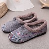 BS-2022-120 秋冬款女棉鞋老北京布鞋毛口防滑平底民族风中年妈妈绣花鞋女加绒 商品缩略图6