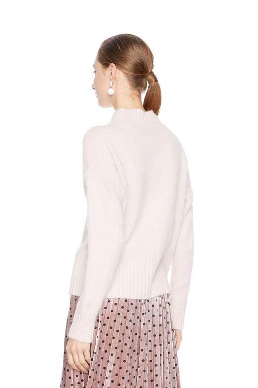 OCTAVIA 简约粉色高领毛衣 5106 商品图1