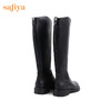 【春节不打烊】Safiya/索菲娅 新潮网红2022冬季新款炸街高筒斜切口瘦瘦骑士靴 SF24117050 商品缩略图10