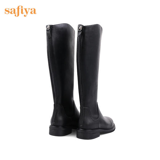 【春节不打烊】Safiya/索菲娅 新潮网红2022冬季新款炸街高筒斜切口瘦瘦骑士靴 SF24117050 商品图10