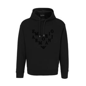 Emporio Armani 男士新品立体logo潮流休闲连帽卫衣外套 10962