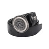 【超惠秒】Versace 范思哲 男士简约金属圆形字母logo板扣真皮腰带 10823 商品缩略图0