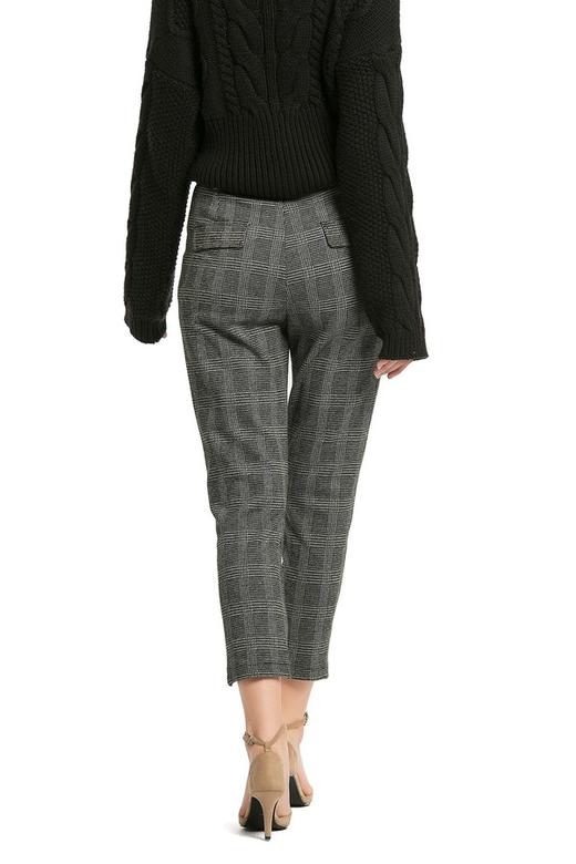 NOIR 复古格纹锥形裤 233 商品图3