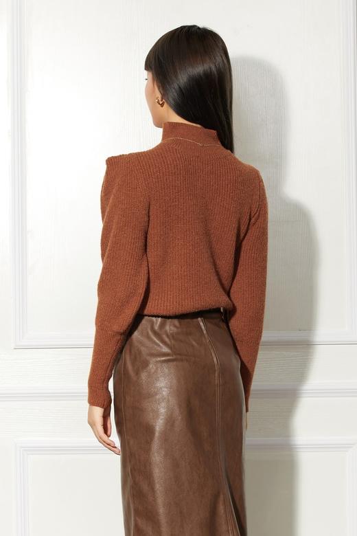Le Malene 焦糖色羊腿袖针织上衣 10290 商品图3