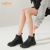 Safiya/索菲娅 2022年冬季新款法式ins风切尔西中跟厚底真皮保暖短靴 SF24116537 商品缩略图6