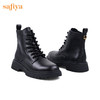 【春节不打烊】Safiya/索菲娅 潮酷炸街2022冬季新款英伦风真皮厚底系带马丁靴 SF24116034 商品缩略图7