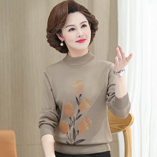 BC-58825 中老年妈妈装郁金香毛衣针织衫加绒冬季新款女母亲婆婆衫 商品图1