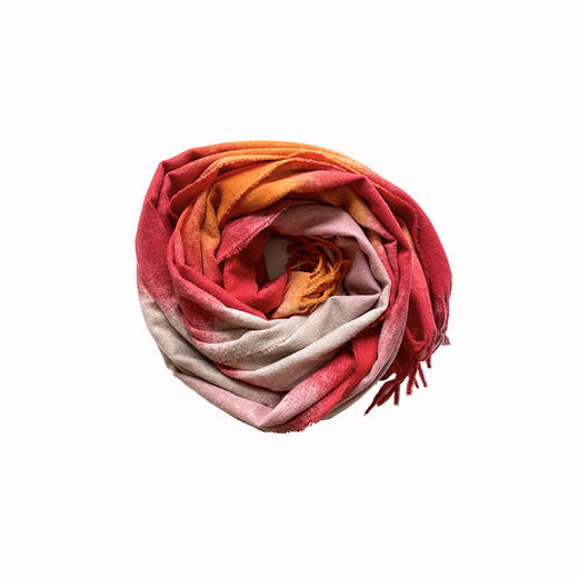 谜底2022冬季新款围巾披肩女复古时尚渐变色百搭保暖224MQ2003 商品图1