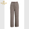 乔万尼裤子女秋冬新款英伦格纹复古显瘦直筒休闲裤EF4F126 商品缩略图4