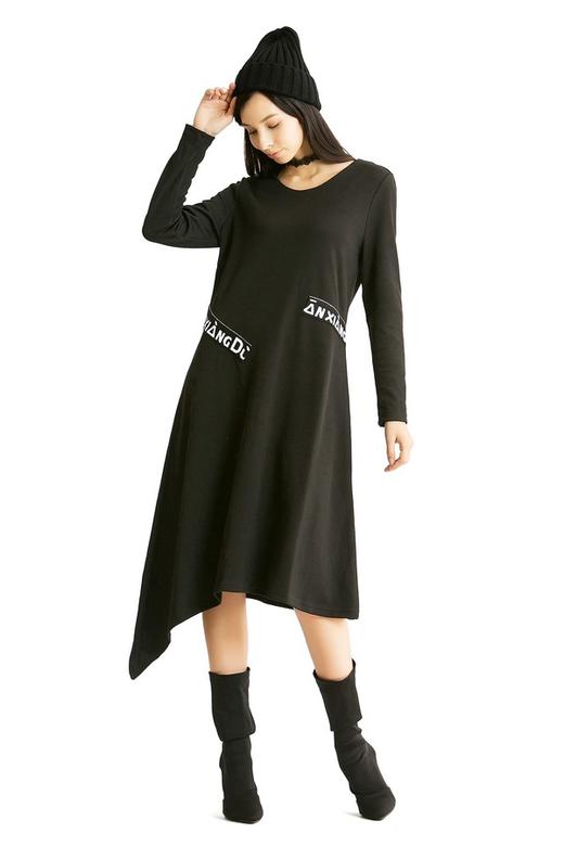 ELLA JADE 黑色时髦字母连衣裙 297 商品图0