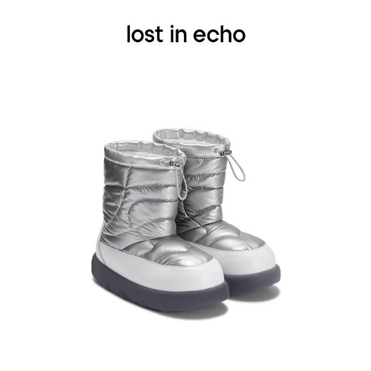 lost in echo 隆冬系列 绗缝填充及踝雪地靴防滑保暖羽绒靴棉鞋 商品图0
