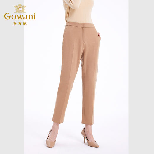 100%绵羊毛乔万尼裤子女秋冬冬季新款显瘦西装裤EF4F125 商品图1