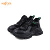 【新春秒杀】Safiya/索菲娅 潮酷机甲风2022冬季新款真皮加绒厚底增高老爹鞋SF24112126 商品缩略图2