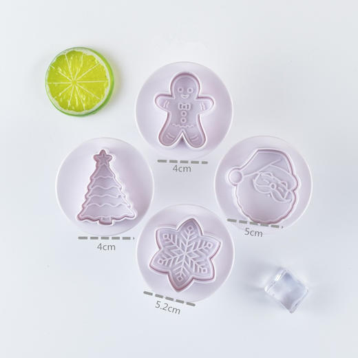 按压式弹簧饼干模 圣诞系列 圣诞老人雪花弹簧压模 饼干翻糖模 商品图2
