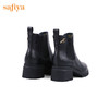 【春节不打烊】Safiya/索菲娅 款秋冬牛皮高跟2022冬季新圆头厚底切尔西烟筒靴SF24116046 商品缩略图11
