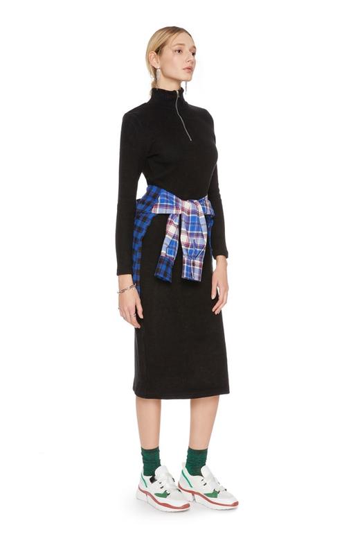 URBAN REVIVO 高领侧开衩连衣裙 5073 商品图3