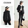 OLrain欧芮儿法式黑色菱格羽绒服女冬季2022年新款小香风美式外套 商品缩略图3