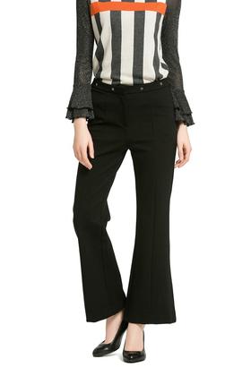 NOIR 黑色高腰喇叭裤 672