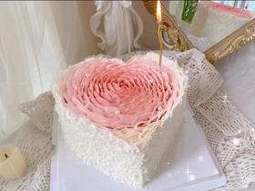 粉色爱心-造型蛋糕