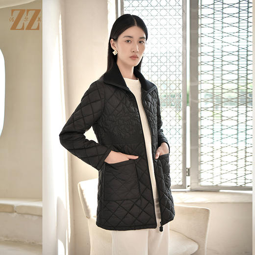 佐尔美冬季新款 羊毛双面呢棉服两件套女E24SM01 商品图1