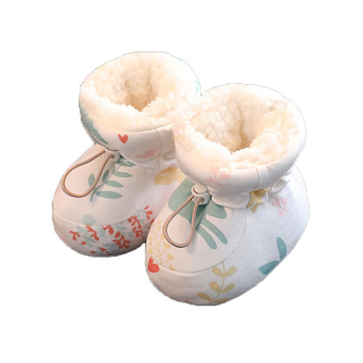 【可爱Q萌 保暖防掉】婴儿鞋冬季棉鞋加绒加厚软底保暖0一3月6宝宝防掉学步新生儿鞋袜 商品图14