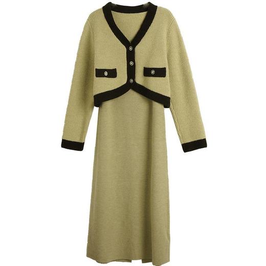 OLrain欧芮儿法式针织时尚套装女冬季2025年新款气质连衣裙两件套 商品图5