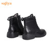 【春节不打烊】Safiya/索菲娅 英伦风百搭2022冬季新款圆头厚底侧拉链休闲短靴 SF24116079 商品缩略图11