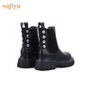 【春节不打烊】Safiya/索菲娅 新潮设计感2022冬季新款扣饰厚底真皮切尔西短靴 SF24116222 商品缩略图10