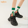 【新春秒杀】Safiya/索菲娅 潮酷机甲风2022冬季新款真皮加绒厚底增高老爹鞋SF24112126 商品缩略图7