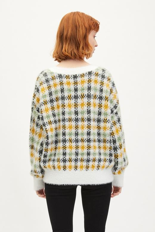 URBAN REVIVO 格纹绒感毛衣 9642 商品图6