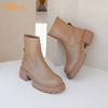 【春节不打烊】Safiya/索菲娅 显瘦时装靴2022冬季新款复古英伦风厚底侧拉链百搭短靴 SF24116188 商品缩略图8