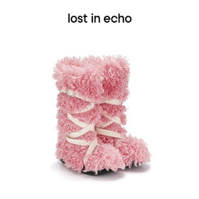 [断码]lost in echo 隆冬系列 爱斯基摩厚底绑带长毛高筒雪地靴毛毛靴