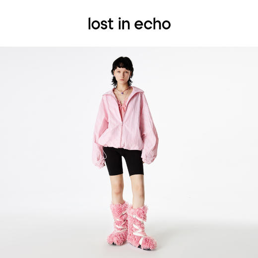 [断码]lost in echo 隆冬系列 爱斯基摩厚底绑带长毛高筒雪地靴毛毛靴 商品图2