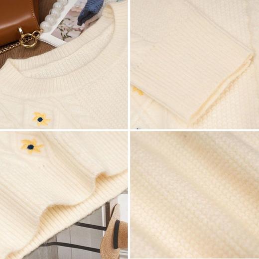 欧芮儿套头毛衣女秋冬新款2021宽松显瘦慵懒风洋气麻花小个子上衣 商品图7