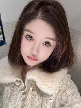 Sntty月抛美瞳 泡泡黑灰 14.5mm