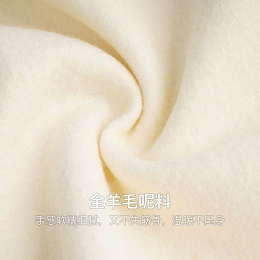 OLrain欧芮儿法式米白色毛呢外套女春2025年新款小个子短款大衣 商品图2