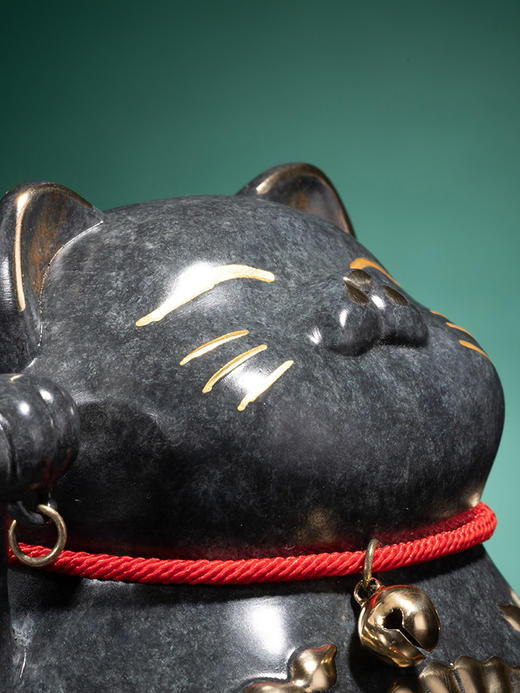 【6F】朱炳仁铜 招财猫 家居装饰艺术工艺品正品礼品招财办公室猫摆件 商品图4