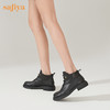 【春节不打烊】Safiya/索菲娅 英伦风纯色2022冬季新款百搭系带软皮低跟马丁靴 SF24116042 商品缩略图8