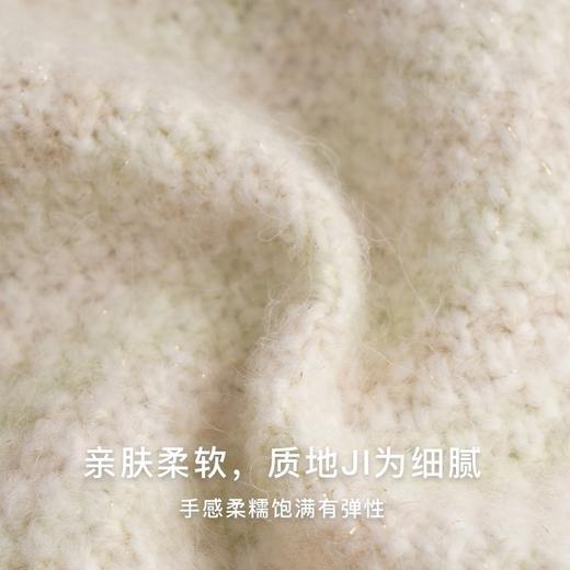 OLrain欧芮儿法式小香风毛衣外套女秋冬2022新款撞色圆领针织开衫 商品图2