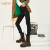 【新春秒杀】Safiya/索菲娅 潮流英伦风2022冬季新款高跟厚底复古真皮切尔西靴 SF24116180 商品缩略图12